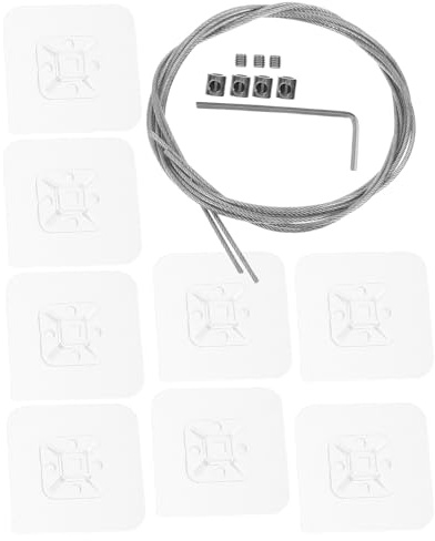 WEKAMOS 2 Piezas Correas de Seguridad Metálicas Ajustables para TV de 42 Pulgadas, Kit de 2 Unidades Anclajes Adhesivos Antivuelco para Muebles, Protección Infantil sin Taladro, Uso en