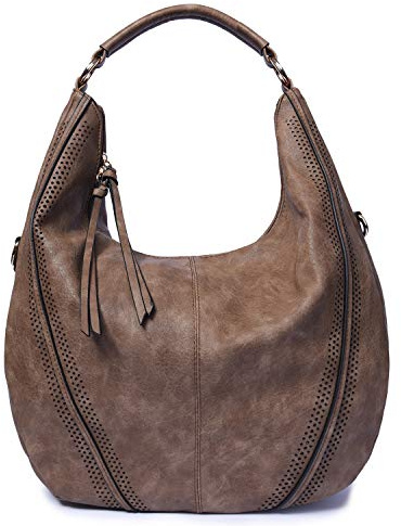 KOSSJAA Damen Handtasche Alltag Frauen Schultertasche braun umhängetasche schwarz Vintage Tasche hobo Bag