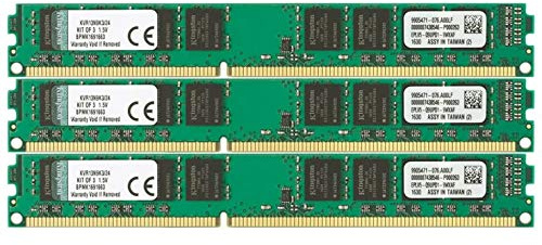 Kingston Technology KVR13N9K3/24G RAM 24 GB 1333 MHz DDR3 Non-ECC CL9 DIMM Kit (3 x 8 GB) 240-Pin, 1.5 V