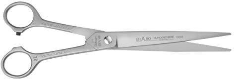 Hochwertige Gerade Hundeschere aus - Für langhaar & kurzhaar - 20 cm matt hohlschliff - Fellschere für Hunde & Katzen - Profischere für jede Art von Fell direkt von EHASO aus Solingen