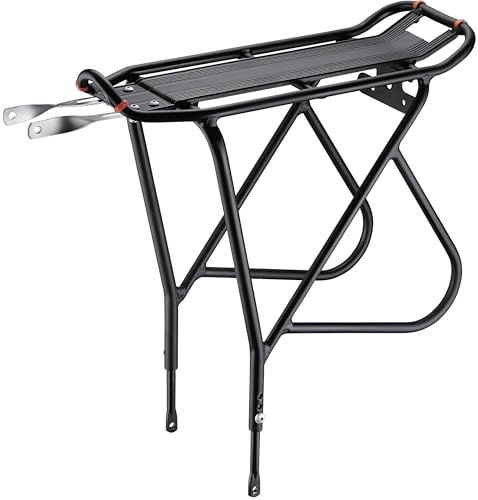 Ibera Bike Rack – Bicycle Touring Carrier with Fender Board, Frame-Mounted for Heavier Top & Side Loads, Height Adjustable for 26-29 Frames
