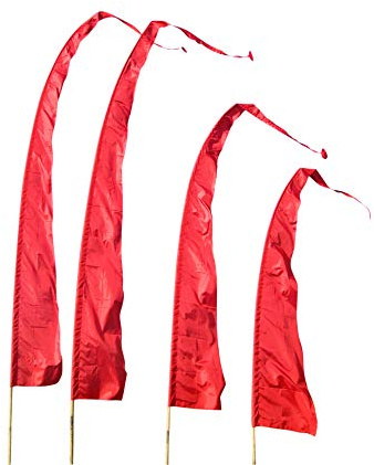 Bali-Fahne, Polyester, rot, 4 Meter