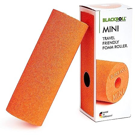 BLACKROLL MINI (5x15 cm) | Le petit rouleau de massage en mousse original pour l'exercice des fascias, le fitness, le yoga et la récupération musculaire en orange
