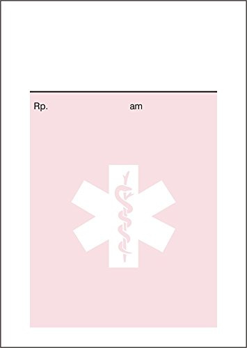 250 Privatrezepte Privatrezeptzettel lose für Ärzte und Heilpraktiker Format DIN A6, Caduceus, rosa pr102-5