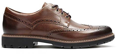 Clarks Batcombe Wing Scarpe Stringate Derby Uomo, Marrone (Dark Tan Leather), 40 EU