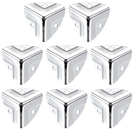 sourcing map Eckenschutz Kantenschutz Abdeckung Metall Box Silber Ton 22 x 22 x 22mm-8St
