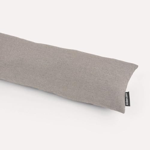 SCHÖNER LEBEN. Zugluftstopper Lurex Glamour Uni hellgrau Silber, Auswahl:110cm Länge
