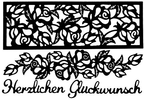 Ideen mit Herz Stanzschablonen | Rosenbordüren | 4 Stück