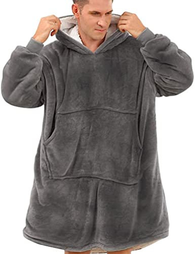 YOULIKE Oversized Hoodie Sweatshirt Blanket, Ultra Soft Warm Comfortable TV Blanket Hoodies, Super Soft Cozy Sherpa Fleece Hooded, Giant Sweatshirt Hoodie for Men Women Teenagers Kids