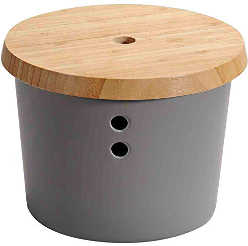 Kesper 32602 Vorratsdose, Melamin, Grau-Natur