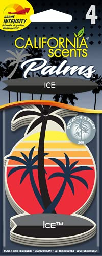 California Car Scents E302692400 Palms Lufterfrischer Ice, 4 Stück