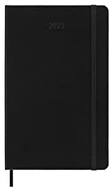 Moleskine Wochenplaner 2023, 12-Monats-Wochenkalender, Wochenplaner und Notizbuch, Hardcover, Großformat 13 x 21 cm, Farbe Schwarz