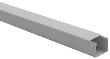 10m KOMIB Kabelkanal/Kabelkanäle/Kabelführung - Verschiedene Größen und Farben - Schraubbar - 5 x 2m Stangen - (Grau - Steingrau, 20 x 20 mm)