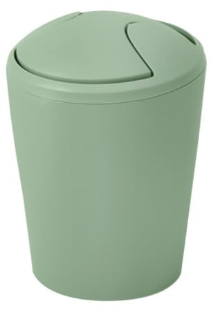Spirella - Wippabfallbehälter MOVE - Modernes und Kompaktes Design - Abnehmbarer und Leichter zu Reinigen Deckel - Ideal für Bad oder Küche - Mintgrün - 2L
