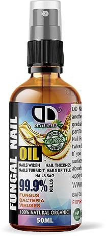 50ml Dropper Spray | 100% Natural Organic Extra Strong Anti Fungal Nail Treatment for Toenails, FUNGAL INFECTIONS, Nail Strengthener For Damaged Nails, Repair, Healing & Soothing Effect Nail Treatment