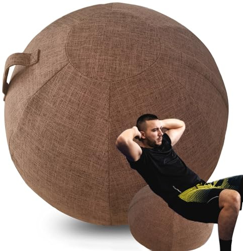 WTZHHK Palla per il Pilates Copertura Applicabile Sedie a Palla per Esercizi Palla da Medica per Fitness Fitball Gravidanza Elegante, Durevole e Confortevole 55cm【Nessuna pallina inclusa】