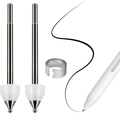Pack de 2 puntas finas de repuesto de aleación de titanio que no se desgastan, compatibles Con EL Samsung S Pen Creator Edition,puntas de bolígrafo precisas y suaves para Tomar notas