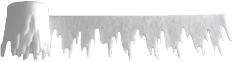 Eiszapfengirlande 500x35cm 1cm. Winterdeko Schneewatte Schneevlies Fensterdeko Schaufenster Schneedekoration