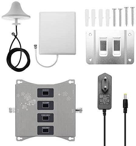 HUIOP 800 900 1800 2100 amplificateur de Signal Mobile quadribande d'appoint de Signal de téléphone cellulaire 2G 3G 4G LTE répéteur cellulaire GSM DCS WCDMA Ensemble