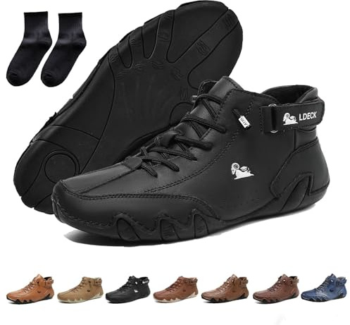 Bottes hautes italiennes en cuir véritable faites à la main, chaussures Beck for hommes, imperméables, légères, respirantes, antidérapantes, chaussures à enfiler for la randonnée, le camping et la con