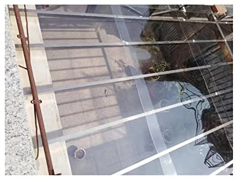 Rygcrud Klar Polycarbonat-Dachpaneele, Hart Kunststoffplatten-Rolle Regensichere Überdachung Für Vordach Gewächshaus Schuppen Zwinger Verkleidung, Leicht Zu Schneiden (Farbe : 2mm, Größe : 5x13.1ft)