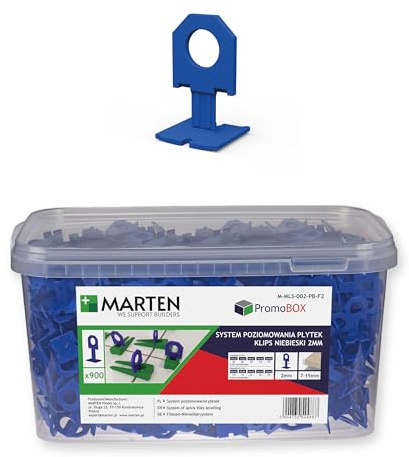 MARTEN Fliesen Nivelliersystem Clips Keile 1-3 mm Fliesen Leveling System Set Fliesen Nivellierclips Kunststoff Fliesenkeile & Fliesen Abstandshalter – Fliesen Verlegehilfe für Boden und Wandfliesen
