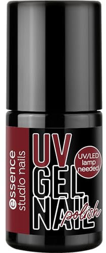 essence studio nails UV GEL NAIL polish, Nr. 107, Rot, langanhaltend, farbintensiv, vegan, ohne Mikroplastikpartikel, ohne Parfüm, ohne Parabene, 1er Pack (5ml)