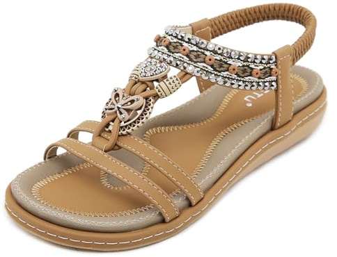 Acfoda Bohemien Sandali Donna Estive Comode infradito da Spiaggia