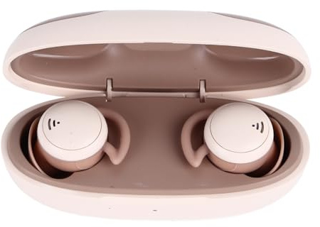 Jectse Auricolari Wireless, Cuffie Bluetooth con Cancellazione del Rumore con Custodia di Ricarica, Auricolari Stereo In-ear per Dormire Guida Escursionismo Ciclismo (Caffè Rosa)