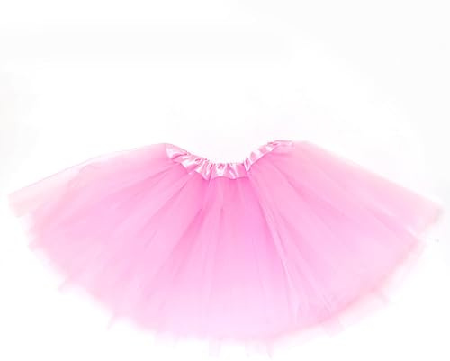 TianChgWei One Piece Beautiful Girls Ballet Dance Skirts Cute Lightweight Layered Tulle Tutu Skirt Attractive Teen Tutu Skirts for Girls (Pink)
