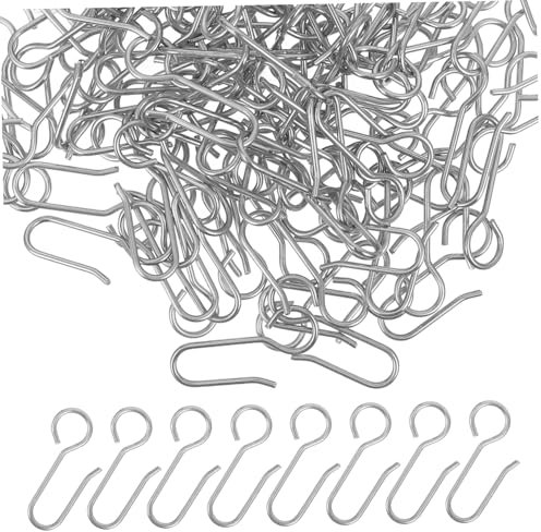 Holibanna 120 Pezzi Ganci per Binari per Tende in Acciaio Zincato Leggeri E Capacita per Appendere Tende al Binario