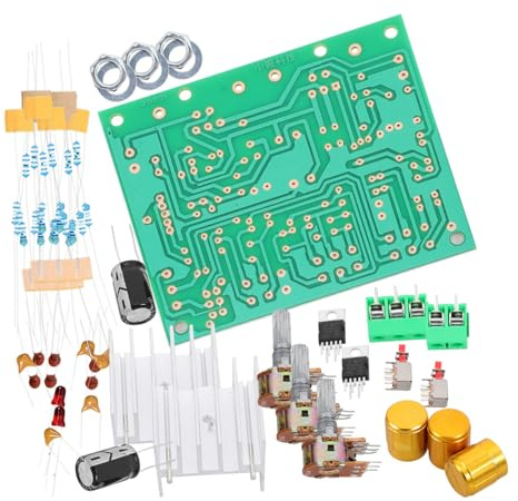 GARVALON Kit Scheda Amplificatore Fai Da Te Doppio Canale Modulo Amplificatore Di Potenza Audio Stereo, Accessori Manopola Dorata, Per Assemblaggio Elettronico Diy e Miglioramento Audio Home Theater