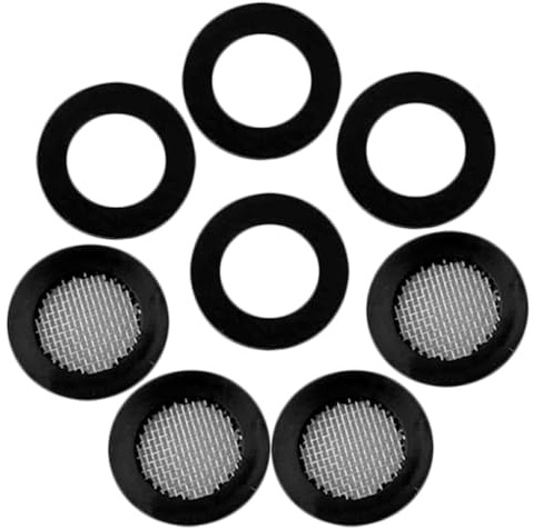 SEWACC Lot de 4 joints de filtre de pommeau de douche compatibles avec les tuyaux fixes portatifs empêchant les fuites, réduit l'encrassement, comprend des joints de filtres en maille