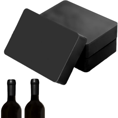 NEX&CO Bottle Sealing Wax Blocks - Resilient and Versatile Bottling Wax for Wine, Beer, and Liquor Bottle Sealing - 4 Black Nuggets 0.5lb with Teflon Tape - Seals 40-80 Bottles