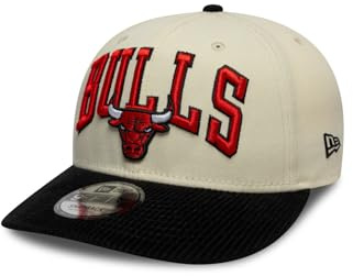 New Era Cord Visor 9Fifty Snapback Cap Chicago Bulls Beige Schwarz, Size:S/M