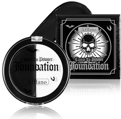 Goth Blanc Noir Peinture Corporelle, Blanc Face Painting, Peinture Pour Visage Et Corps Noir, Maquillage Hypoallergénique Pour Fête Halloween Sfx Maquillage Zombie Stage Mime Costume