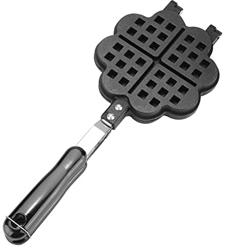 WPKD BLUEIY Padella antiaderente a forma di cuore per waffle, strumento di cottura da cucina, piastra per waffle pr, cottura a nido d'ape, teglia da forno, design a 2 cavità
