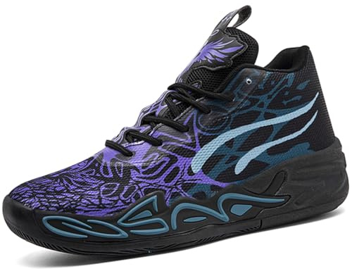Kmrlofiy Chaussure de Basketball Homme Mode Antidérapantes Baskets et Chaussures de Sport Unisexes Semelle Extérieure en Caoutchouc Légères Respirantes Sport Jeunes Sneaker (Sneaker-9, 40EU)