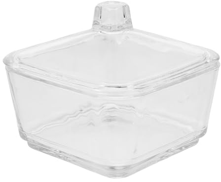 Ipetboom Glass Sugar Cube Container with Lid 300ml Elegant Decorative Jar | Easy to Refill, Sealed Freshness, Easy Access, Glass Material, for Coffee Bars, Desks and Home
