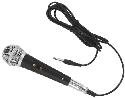 ELAYARD Handheld Wired Dynamic Microphone with Cable for Karaoke Speaker Professional Cardioid Vocal Mic for Clear Sound and Noise Reduction in Ktv Public Speaking and Meetings