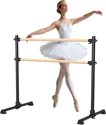 NBYTLT 4Ft Double Ballet Barre, 1.2M Adjustable Freestanding Ballet Barre