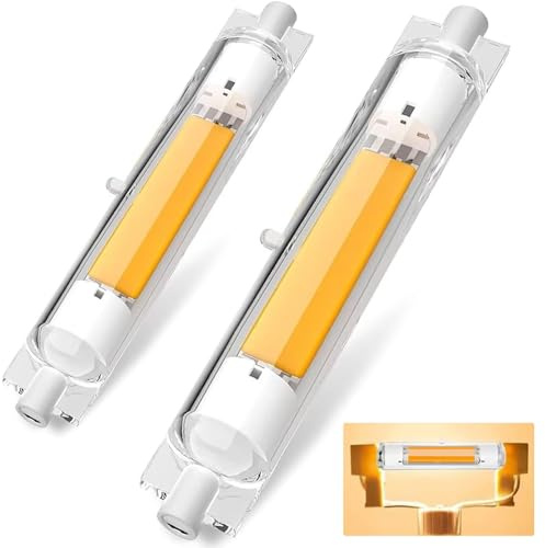 Dvnoua R7S LED 118mm Dimmbare Lampen, 30W R7S LED 118mm Ersatz für 300W J118mm Halogenstab, Warmweiß 3000K, 3000LM Kein Flackern, 360° Abstrahlwinkel, Beleuchtung für Zuhause, 2 Stück