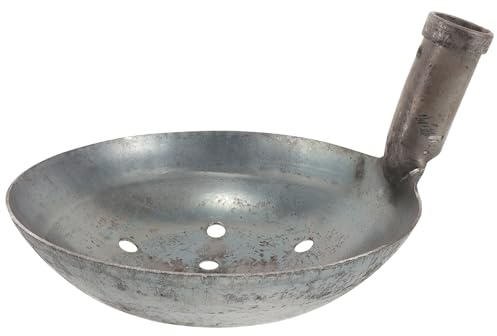 DEARMAMY Pelle à Tamis en Métal pour Entretien D’égouts, Pelle à Trous Verticale Grosse Capacité, Outil Professionnel pour Nettoyage Boues et Déchets, Louche Robuste Usage Chantier