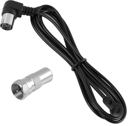 Antenne Radio FM intérieure 75 Ohms avec câble coaxial et Adaptateur F, antenne dipôle pour récepteur AV, amplificateur HiFi, Tuner et Home cinéma