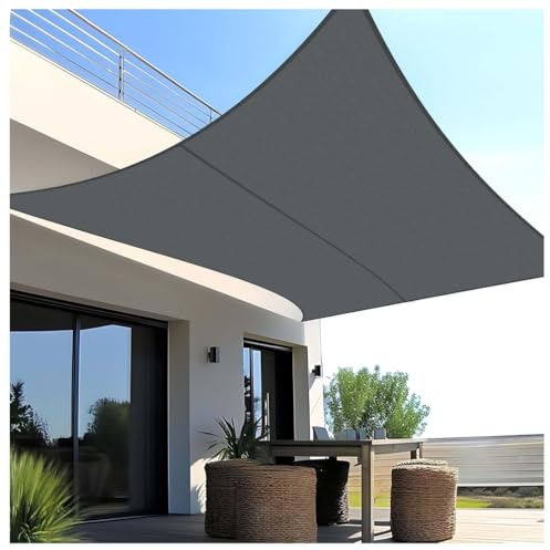 Tende da Sole Vele, Vele Tende da Sole Impermeabile, Protezione Solare e, Vela Ombreggiante Rettangolare 3x4m, Tenda Ombreggiante Esterno per Giardino,Grigio,4m×6m