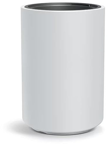 Tymar Växtkruka hög stor utomhus, blomkruka utomhus, blomkruka stor insida (vit, ø 40 cm lång)