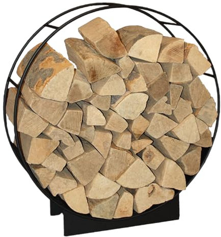 Holzwiege Ø 50 cm schwarz