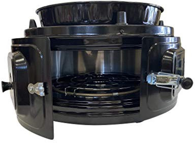 ITIMAT ELECTRICAL ROASTER/GRILL ROUND OVEN FOR CHICKEN ,PIZZAS, 1 Enamel Tray (Black)