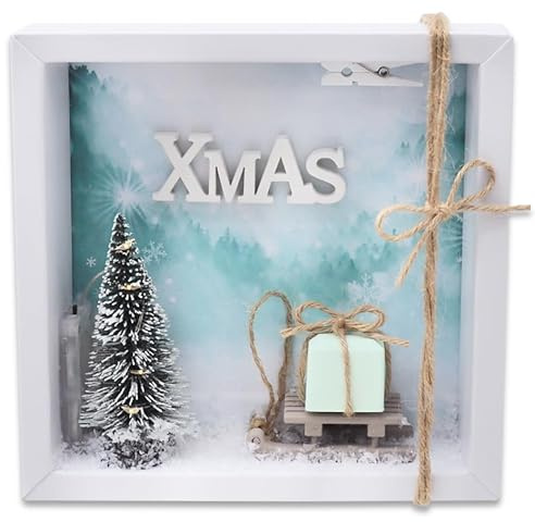 Geldgeschenk Verpackung Weihnachten Schlitten LED Lichterkette XMAS Gutschein