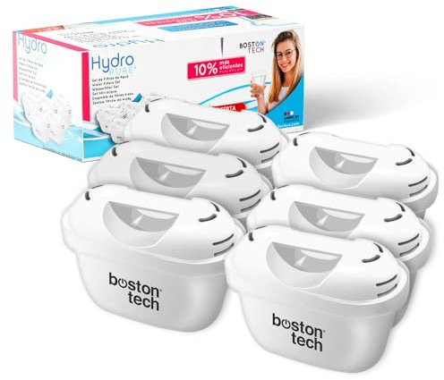 6 Filtres à Eau HydroPure® | Compatibles avec carafes Brita Maxtra/Maxtra+, Marella, PerfectFit, Basics | Filtrent PFAS, PFOA, PFOS, chlore, calcaire, métaux lourds | Certifiés TÜV SÜD